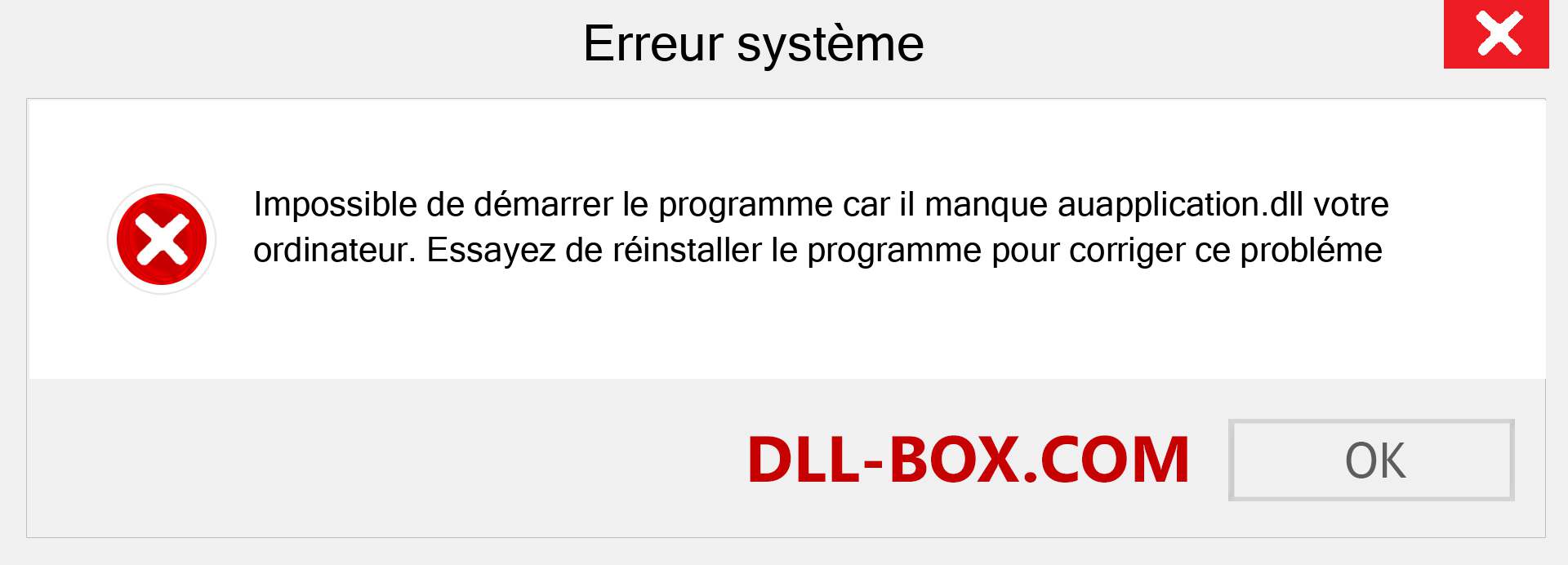 Le fichier auapplication.dll est manquant ?. Télécharger pour Windows 7, 8, 10 - Correction de l'erreur manquante auapplication dll sur Windows, photos, images